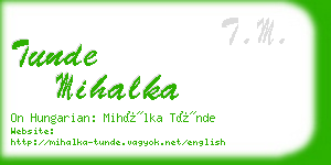 tunde mihalka business card